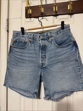 Levi's 501 Light Blue Denim Jean Shorts